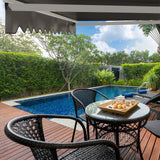 Aleko Caribbean Manual Retractable Patio Awning - Ivory Cream - 12 x 10 Feet