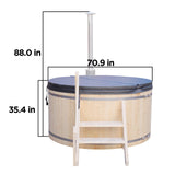 Wood-Fired Hot Tub and Ice Bath – 4-5 Person – Pine