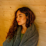 Liatris Rustic Cedar Barrel Sauna with Front Porch Canopy - 2-4 Person