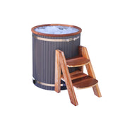 Lumina Outdoor Wooden Ice Bath Cold Plunge Tub | 118 Gallon Water Capacity | 37.5” x 33.25”