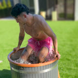 Lumina Outdoor Wooden Ice Bath Cold Plunge Tub | 118 Gallon Water Capacity | 37.5” x 33.25”