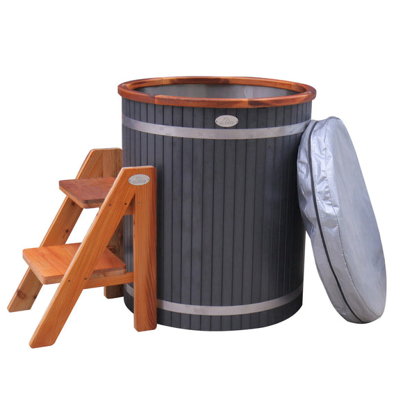 Lumina Outdoor Wooden Ice Bath Cold Plunge Tub | 118 Gallon Water Capacity | 37.5” x 33.25”