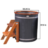 Lumina Outdoor Wooden Ice Bath Cold Plunge Tub | 118 Gallon Water Capacity | 37.5” x 33.25”