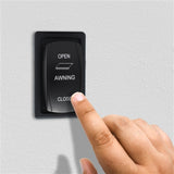 Aleko Motorized Retractable RV Awning - 8 x 8 Feet - Blue Striped