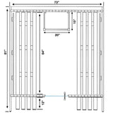Liatris Rustic Cedar Barrel Sauna with Front Porch Canopy - 2-4 Person