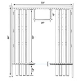 Liatris Rustic Cedar Barrel Sauna with Front Porch Canopy - 5-6 Person