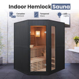Viola Canadian Hemlock Traditional Indoor Sauna - 3-4 Person