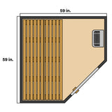 Viola Canadian Hemlock Traditional Indoor Sauna - 3-4 Person
