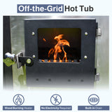 Stainless Steel Hot Tub & Cold Plunge Tub – Wood-Fired Heater – 3-5 People