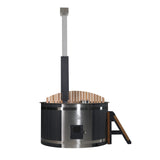 Stainless Steel Hot Tub & Cold Plunge Tub – Wood-Fired Heater – 3-5 People