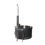 Stainless Steel Hot Tub & Cold Plunge Tub – Wood-Fired Heater – 3-5 People
