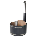 Stainless Steel Hot Tub & Cold Plunge Tub – Wood-Fired Heater – 3-5 People