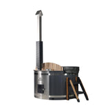 Stainless Steel Hot Tub & Cold Plunge Tub – Wood-Fired Heater – 3-5 People