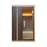 Canadian Hemlock Infrared Sauna – Walnut Finish - 1-2 Person