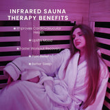 Canadian Hemlock Infrared Sauna – Walnut Finish - 1-2 Person