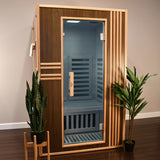 Canadian Hemlock Infrared Sauna – Brown - 1-2 Person
