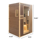 Canadian Hemlock Infrared Sauna – Brown - 1-2 Person