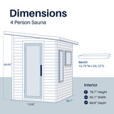 Aleko Selenia Outdoor Sauna – 4 Person