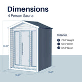 Aleko Fiesta Outdoor Sauna – 3-4 Person