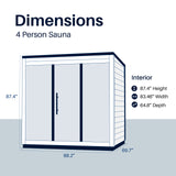 Aleko Aris Outdoor Sauna – 4 Person