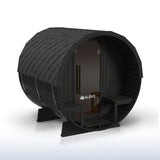 Aleko Aster Barrel Outdoor Sauna with Porch – 3-5 Person