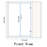 Canadian Hemlock Traditional Indoor Sauna with LED Lights – 4.5 kW UL Certified Heater – 4-6 People