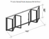 Eris Home Aluminum BiFold Door – 192″ x 96″ (3R3L) Outswing BFO-19296-3R3L