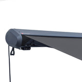 Aleko Italian Series Full Cassette Motorized Patio Awning with App + Remote – Grigio (Gray) - 16 x 10 ft