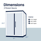 Aleko Aris Outdoor Sauna – 2 Person