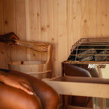 Liatris Red Cedar Barrel Sauna with Panoramic Window - 6-8 Person