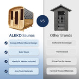 Arnica Rustic Cedar Square Sauna – 6 Person