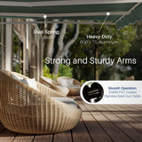 Aleko Caribbean Motorized Patio Awning - Forest Green - 20 x 10 Feet