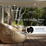 Aleko Caribbean Manual Retractable Patio Awning - Desert Sand - 13 x 10 Feet