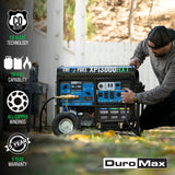 DuroMax 13,000 Watt Tri Fuel Portable HXT Generator w/ CO Alert XP13000HXT