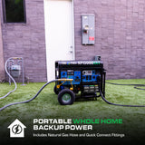 DuroMax 13,000 Watt Tri Fuel Portable HXT Generator w/ CO Alert XP13000HXT