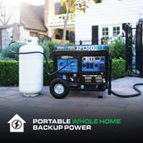 DuroMax 13,000 Watt Dual Fuel Portable HX Generator w/ CO Alert XP13000HX