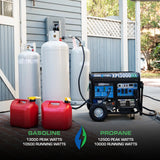 DuroMax 13,000 Watt Dual Fuel Portable HX Generator w/ CO Alert XP13000HX