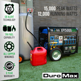 DuroMax 15,000 Watt Electric Start Tri Fuel Portable Generator XP15000HXT