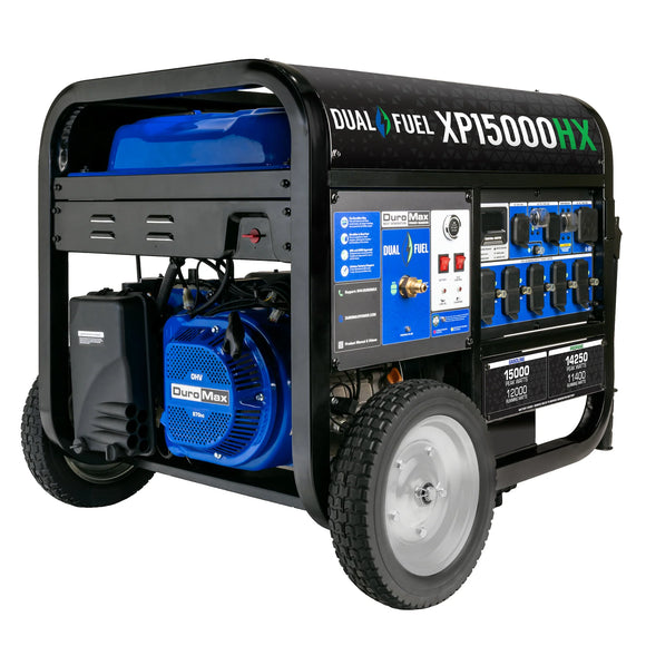 DuroMax 15000 Watt Electric Start Dual Fuel Portable Generator XP15000HX