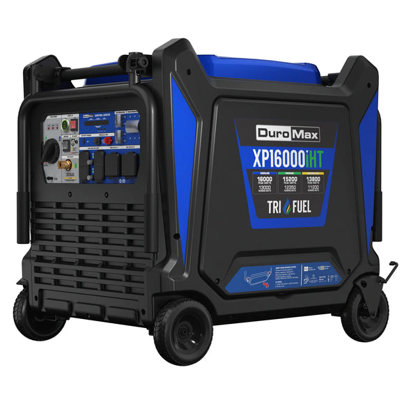 DuroMax 16,000 Watt Portable Tri Fuel Inverter Generator XP16000iHT