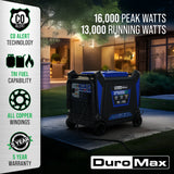 DuroMax 16,000 Watt Portable Tri Fuel Inverter Generator XP16000iHT