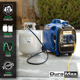 DuroMax 2,300 Watt Portable Dual Fuel Inverter Generator XP2300iH