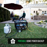 DuroMax 5,500 Watt Dual Fuel Portable HX Generator w/ CO Alert