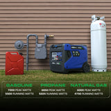 DuroMax 7,000 Watt Portable Tri Fuel Inverter Generator XP7000iHT