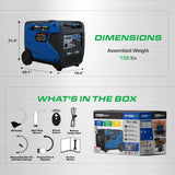 DuroMax 7,000 Watt Portable Tri Fuel Inverter Generator XP7000iHT