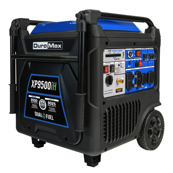 DuroMax 9,500 Watt Portable Dual Fuel Inverter Generator XP9500iH