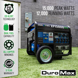 DuroMax 15000 Watt Electric Start Dual Fuel Portable Generator XP15000HX