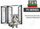 Bandit 72 x 80 75 Series Aluminum Bifold Door - 3 Panel Folding Patio System