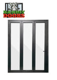 Backyard Bandit 72 x 80 75 Series Aluminum Bifold Door - 3-Panel Right Folding Configuration