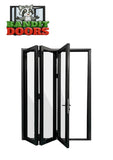 Bandit 72 x 80 75 Series Aluminum Bifold Door - 3 Panel Right-Folding Glass Patio System